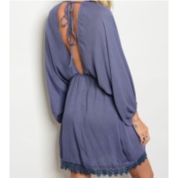 ‼️Last OneBlue Boho Dress - Picture 2 of 3